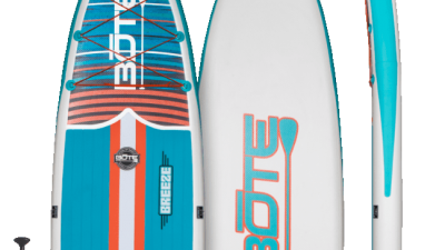 Bote Breeze Aero Inflatable Standup Paddle Board 11'6" Native Eclipse for sale - Top Down and Side view